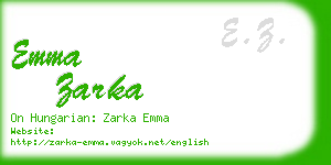 emma zarka business card
